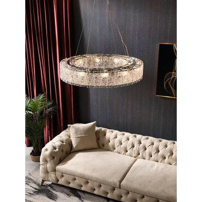 China Modern Home Decoration Crystal Chandelier Lighting For Living Indoor Luxury Round Room for sale