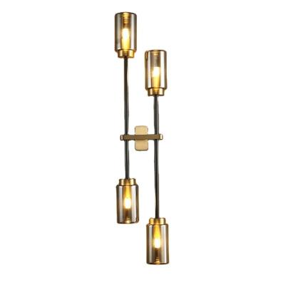 China Modern Long Type Sconce Copper Wall Lamp Modern For Bedroom / Living Room / Study Room for sale