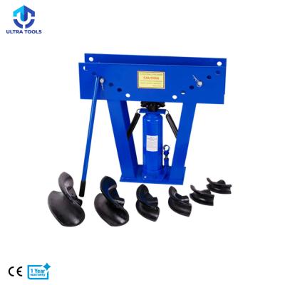 China TON Manual Tubing Exhaust Tube Bending Pipe Bender 16 Steel Hydraulic Floor Stand With 8 Dies for sale