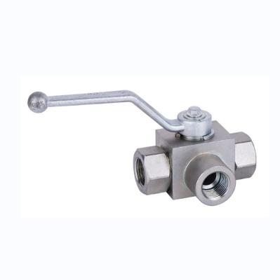 China General hydraulic valve body steel TYPE KHB3K bar500 three way BALL VALVE for hydraulic cylinder valve for sale