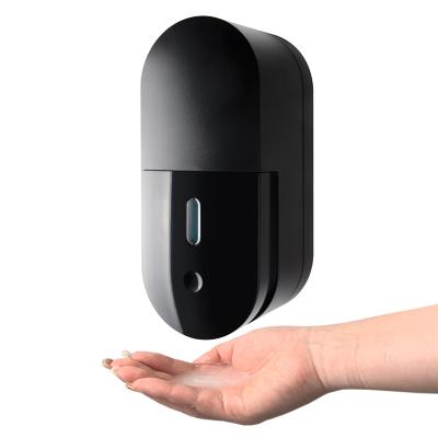 China Wall Mounted Foam Soap Dispenser Capsule Shape Design Black Liquid Soap Dispenser for sale