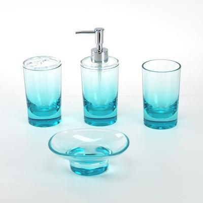 China Sustainable 4 Pieces / Set Gradation Design Bathroom Accessories Set for sale