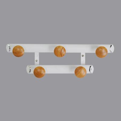 China 5 CLASSIC Home Wall Mounted Hooks White and Rubber Wood for sale