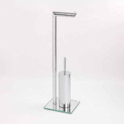 China Contemporary High Quality Stainless Steel Toilet Paper Holder And Toilet Brush Holder for sale