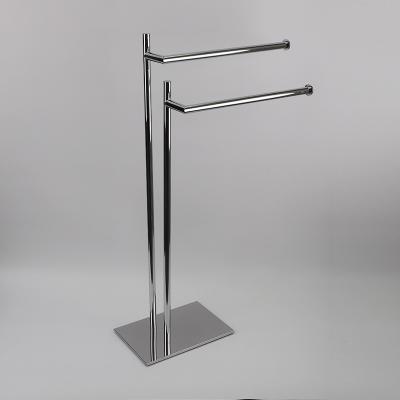 China Modern Double Bar L Free Standing Design Towel Rack for sale