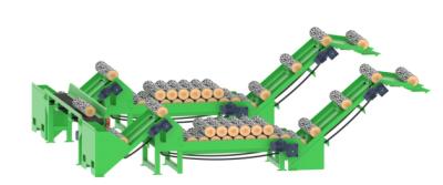 China wood veneer twins feeding machine/timber twins loading/twins loading logs for sale