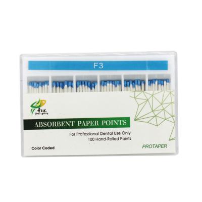 Chine Dental Products Professional Absorbent Paper Tip Absorbent Paper Points 04 Taper à vendre