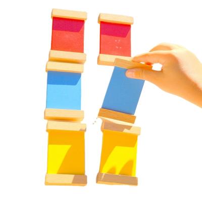 China Beech Wood Montessori Wooden Material Set Educational Toys Color Tablets First Box for sale