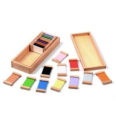 China Starlink Wooden Beech Wood Educational Montessori Kindergarten Toys Teaching Aids Toys Color Tablets Box Second for sale