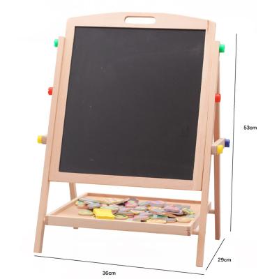 China Small Wooden Chalkboard Double Sided Children's Wooden Drawing Board Wooden Easel For Preschool Children for sale