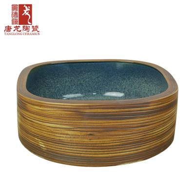 China Over 1300 Degree Firing Porcelain Sink Bathroom Hand Sink Round Ceramic Laundry Sink Ready To Ship for sale