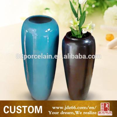 China Traditional Chinese Color Outdoor Excellent Large Pottery Ceramic Vase for sale