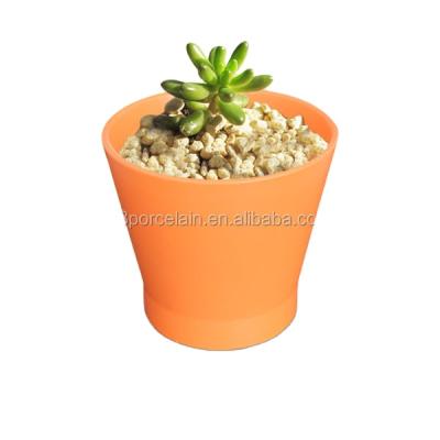 China Never fade small plant ceramic colorful flower pots for indoor and outdoor decoration for sale