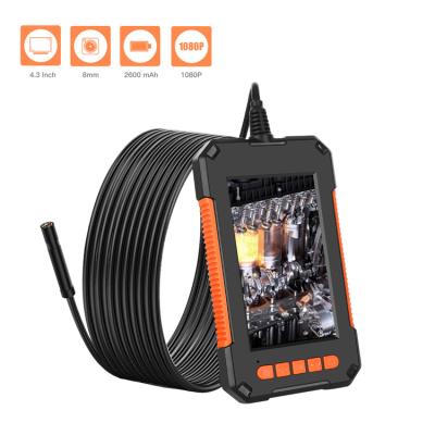 China NIGHT VISION P40 Endoscope Camera Mini Waterproof Inspection Camera 8mm Handheld Industrial Lens 10m 4.3 Inch Screen Borescope for sale