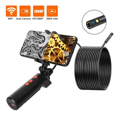 China NEW NIGHT VISION F280 Dual Lens WIFI Endoscope Camera 1080P 8MM Cable Sanke Tube 9LED Rigid Waterproof Handheld Inspection Borescope Camera for sale