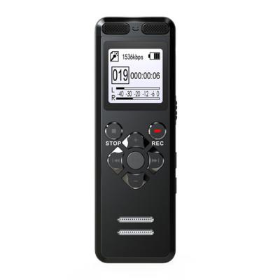 China Zinc Alloy + Full Tempered Glass Front Panel Digital Voice Recorder Noise Reduction 45hour 8GB Smart Recording With Card Slot Mini Audio Recorder Hidden Voice Recorder for sale