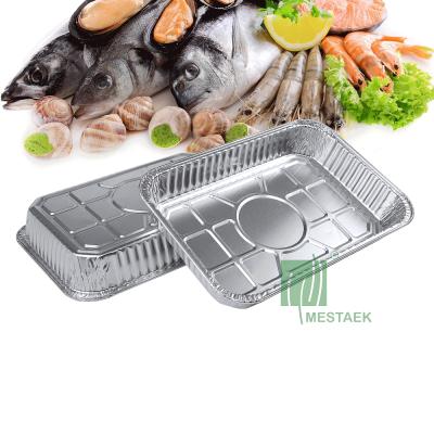 China Food Pack Container 9x13 Half Size Aluminum Pans With Disposable Lids Rectangle Round Aluminum Foil Food Containers Trays for sale