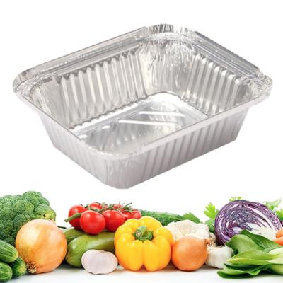 China Mestaek 430ml 100% Food Grade 100% Recyclable Aluminum Foil Container Disposable Takeaway Tray for sale