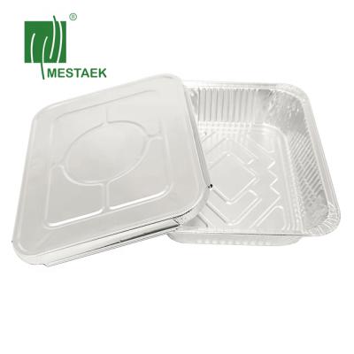 China Food Cooking 1/2 GN Aluminum Foil Half Size Disposable Steam Tabletop Deep Friction Pan with Lid for sale