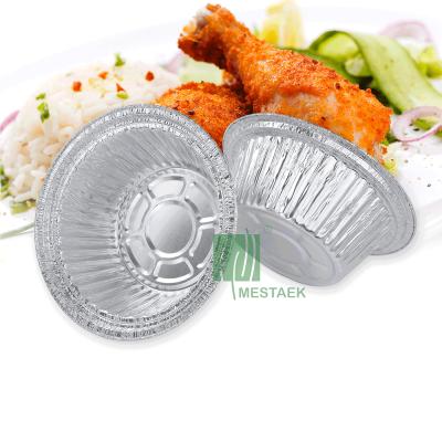 China Takeout Foods Packing 880ml Restaurant Supply Disposable Aluminum Foil Bowl With Dome Lids for sale