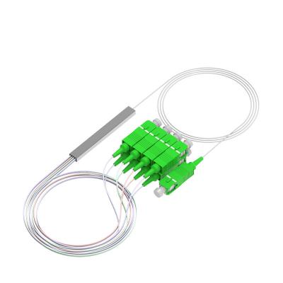 China FTTH FTTB FTTX Network 1*8 PLC Splitter With SC/APC Connector Manufacture Fiber Optic PLC Splitter 1x2 1x4 1x64 Fiber Optic Splitter for sale