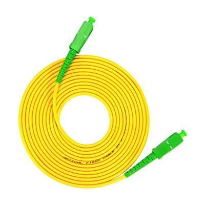 China FTTH FTTB FTTX Network 3meters 3.0mm Single Mode G652D APC-SC APC Patch Cord Fiber Jumper SC Fiber Optic Patch Cord for sale