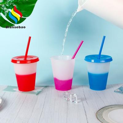 China Plastic Cups Reusable Pastel Colored Acrylic Cups with Lids and Straws Color Changing Cups Tumblers for Adults Kids for sale