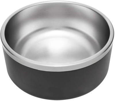 China Dog Bowl Cat Bowl for Food and Water Stainless Steel Double Wall Non Slip Feeding Dish Anti-Rust Small Medium Large Pets for sale