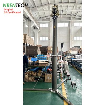 China 20m lockable pneumatic telescopic mast 30kg payloads-3.7m closed height-for antenna for sale