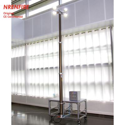 China 4.6m pneumatic telescopic mast light tower-inside wires-4x60W LED-remote control-for mobile light tower or solar tower à venda