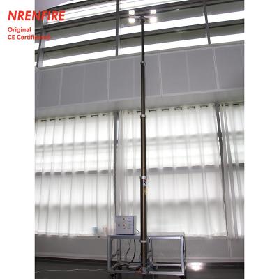 China 4.6m portable pneumatic telescopic mast light tower-inside wires-4x60W LED-mobile light tower-solar tower mast lighting for sale