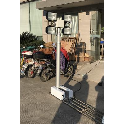 China Lampen des Halogens 4x1000W brachten Dachmastlicht 4.7m pneumatischer Schiebemast, Fahrzeugdachberg-Mastlichtmast an zu verkaufen