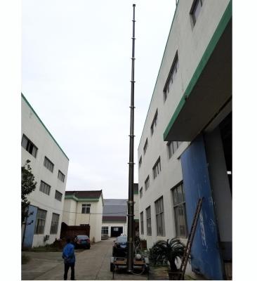 China 20 m Teleskopmast-70 kg Nutzlasten-NR-3300-20000-70L-pneumatische Teleskopmast-Zellturm Teleskopmast zu verkaufen