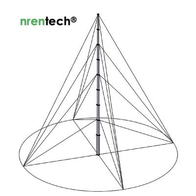 China 18m lockable pneumatic telescopic mast-3.1m retracted-150kg payloads- application for mobile telecom tower for sale