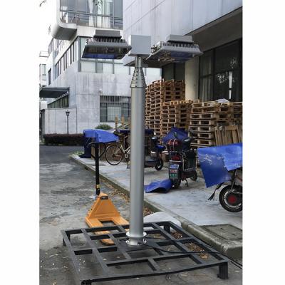 China 8m pneumatischer Schiebemast-Lichtmast für Flutlichter des Feuer-Angebots Illumination-4x200W LED zu verkaufen