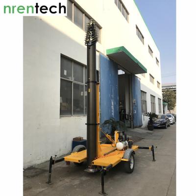 China 18m lockable pneumatic telescopic mast 100kg payloads NR-3300-18000-100L aluminum telescopic mast telecom tower mast for sale