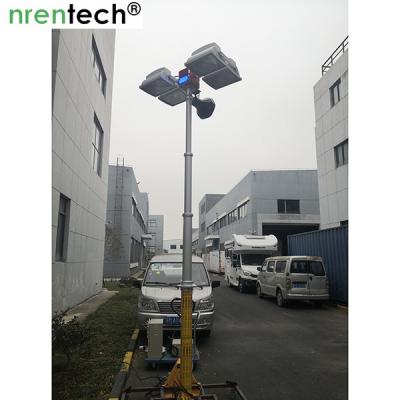 China luz móvil montada vehcile 4x1000W Mh de la torre del palo del camión de los 6.1m Firefigthing de la luz del robot del palo telescópico neumático de la luz en venta