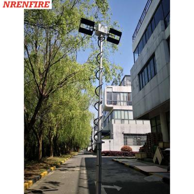 China Vehicle Roof Mount Mast Tower Lights 3.5m Pneumatic Telescopic Mast Tower Lights Robot control mast tower light for sale