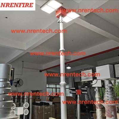 China 6m beleuchtet pneumatischer Schiebemast-Beleuchtungsturm 4x180W LED angebrachtes Schiebemastlicht des Feuers Angebot zu verkaufen