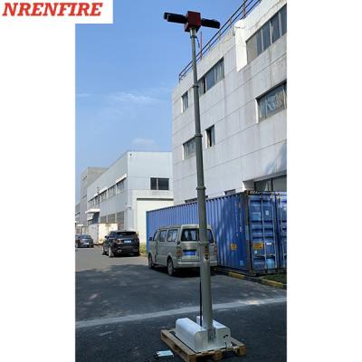 China 4x120W LED lamps mounted roof mast light 4.5m pneumatic telescopic mast, vehicle roof mount mast light tower for sale