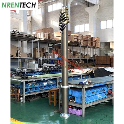 Chine Mast de télescope pneumatique de 12 m pour antenne, charge utile de 30 kg, hauteur fermée de 2,55 m à vendre