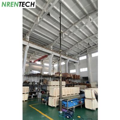 Chine Mast de télescope pneumatique de 12 m pour antenne de télécommunications 30 kg charges utiles hauteur fermée de 2,55 m à vendre