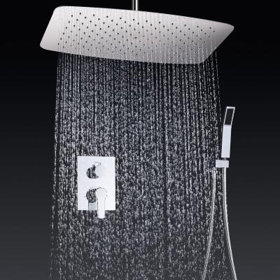 China With Diverter Rain Waterfall Shower 2 Ways High Pressure Rain Shower Bathroom Combo Shower Head for sale