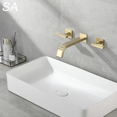 China With diverter 304 good quality good quality gold plating color bathroom tops stainless luxury basin faucets for sale