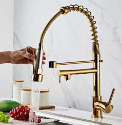 China Guangzhou Salina Wholesale Price Luxury Kitchen Faucet Morocco Sprayer Gourmet Pull Out Handle Modern Design Kitchen Faucets for sale