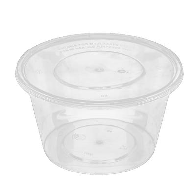 China Hot Selling 1000ml Food Fresh Preservation Clear Round Plastic Boxes Take Away Disposable Food Storage Containers for sale