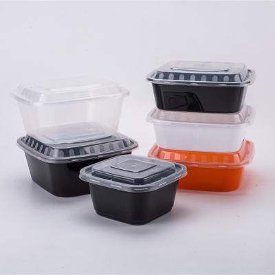 China Freshness Preservation Wholesale Multi Colors Disposable Candy Square Container Take Away Food Container for sale