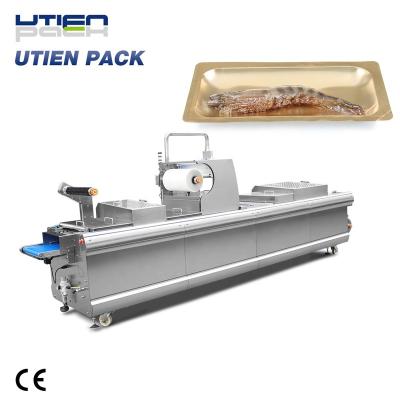 China Multifunctional Food Seafood Vacuum Skin Packaging Machine, Automatic Packing Line for sale