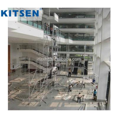 China interior & Layher Ring Lock Building Construction Outdoor Aluminum Mobile Scaffolding Tower Type for sale