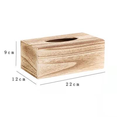 China Handmade walnut wood rectangular secorative storage daily necessities tissue box for sale